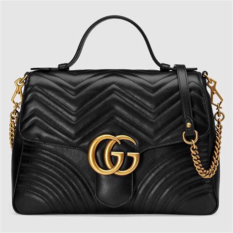 black gucci bag women|gucci marmont bag black.